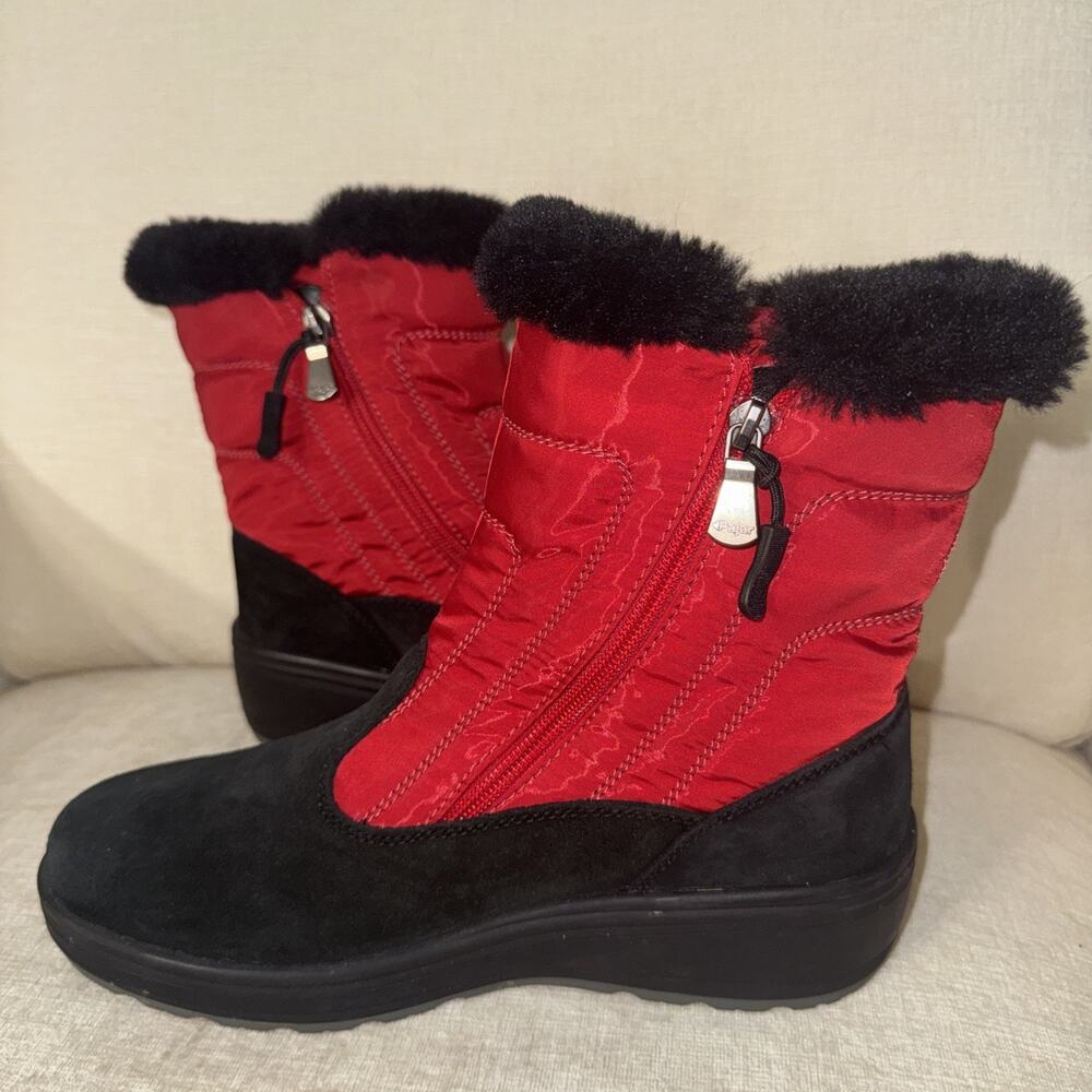 Pajar Women's Raff Red Winter Snow Insulated Side Zip Boots SZ 9-9.5 EUC - Picture 3 of 12